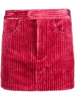 ISABEL MARANT minijupe en velours côtelé à coupe longue - Rose