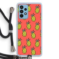 Ananas: Samsung Galaxy A52 Transparant Hoesje met koord