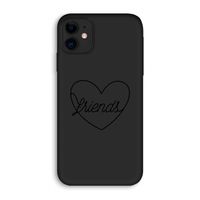 Friends heart black: iPhone 11 Biologisch afbreekbaar hoesje