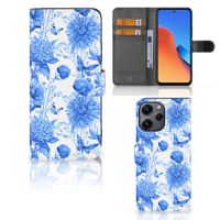 Hoesje voor Xiaomi Redmi 12 Flowers Blue - thumbnail