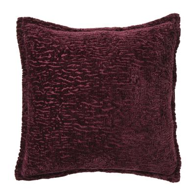 Kussen chenille - bordeaux - 45x45 cm