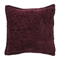 Kussen chenille - bordeaux - 45x45 cm