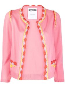 Moschino cardigan à col rond - Rose