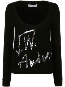 JW Anderson pull à détails de paillettes - Noir