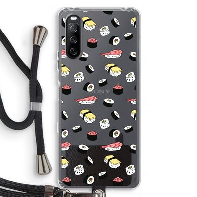 Sushi time: Sony Sony Xperia 10 III Transparant Hoesje met koord