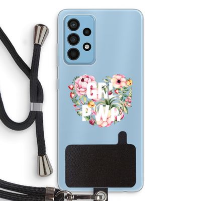 GRL PWR Flower: Samsung Galaxy A52 Transparant Hoesje met koord