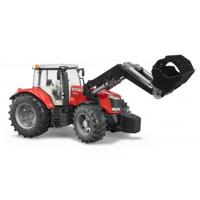 bruder Massey Ferguson 7600 met frontlader modelvoertuig - thumbnail
