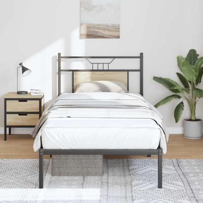 Bedframe zonder matras hout sonoma eikenkleurig 90x190 cm