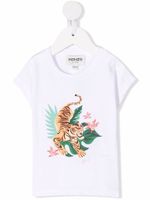 Kenzo Kids t-shirt à imprimé Tiger - Blanc