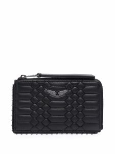 Zadig&Voltaire portefeuille matelassé en cuir - Noir