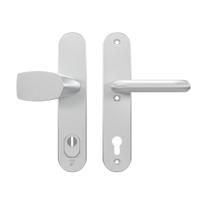AXA AXA veiligheidsbeslag voordeur Oval Plus Wing knop/U-kruk PC92 met kerntrekbeveiliging SKG3 - aluminium