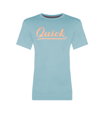 Dames T-shirt Parel | Wolkenblauw/Zalmroze