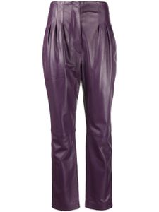 Alberta Ferretti pantalon fuselé en cuir - Violet