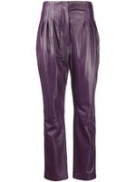 Alberta Ferretti pantalon fuselé en cuir - Violet - thumbnail