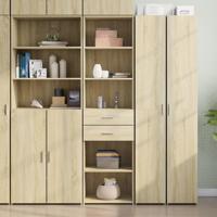 Hoge kast 50x42,5x185 cm bewerkt hout sonoma eikenkleurig