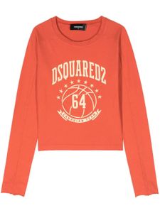 DSQUARED2 t-shirt College Fit en coton - Orange