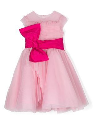 MARCHESA KIDS COUTURE robe en tulle à détail de nœud - Rose