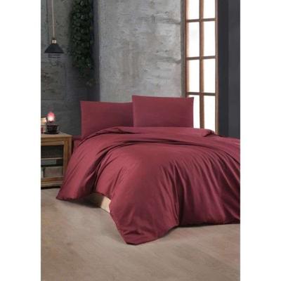 Beddengoedset - 1 dekbedovertrek 220 x 240 cm + 2 kussenslopen 60 x 60 cm - 100% versterkt katoen - Rood