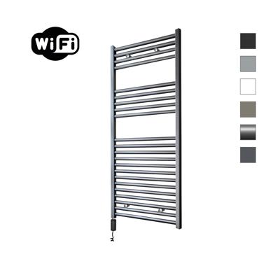 Elektrische Radiator Sanicare HWV Met Wifi 111,8x60 cm Gunmetal 730W Met Thermostaat Zwart Linksonder