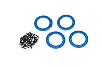 Beadlock rings, blue (1.9") (aluminum) (4)/ 2x10 CS (48) (TRX-8169X)