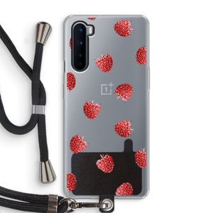 Framboosjes: OnePlus Nord Transparant Hoesje met koord