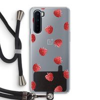 Framboosjes: OnePlus Nord Transparant Hoesje met koord