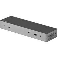 StarTech.com TB3CDK2DHUE notebook dock & poortreplicator Bedraad Thunderbolt 3 Zwart, Grijs - thumbnail