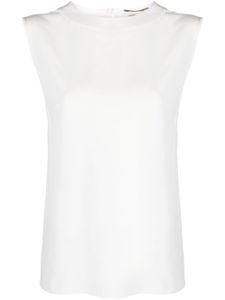 Saint Laurent débardeur en satin - Blanc