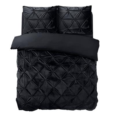 Sleeptime Velvet Pintuck Zwart 140 x 200/220 cm