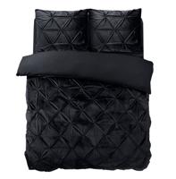 Sleeptime Velvet Pintuck Zwart 140 x 200/220 cm