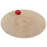 Ronde kunststof dinner placemats goud-kleur met diameter 40 cm   - - thumbnail