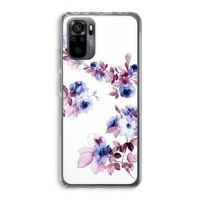 Waterverf bloemen: Xiaomi Redmi Note 10 Pro Transparant Hoesje