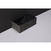 Fontein Forzalaqua Venetia XS Graniet Gezoet Gebrand Zonder Kraangat Rechts 29x16x10 cm Forzalaqua