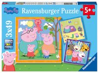 Ravensburger puzzel Peppa&apos;s familie & vriendjes 3x49 stukjes