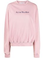 Acne Studios sweat en coton à logo imprimé - Violet - thumbnail