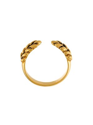 Aurelie Bidermann bague "Wheat" en laiton plaqué or 18ct - Métallisé