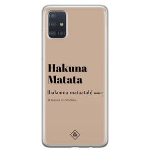 Samsung Galaxy A51 siliconen hoesje - Hakuna matata