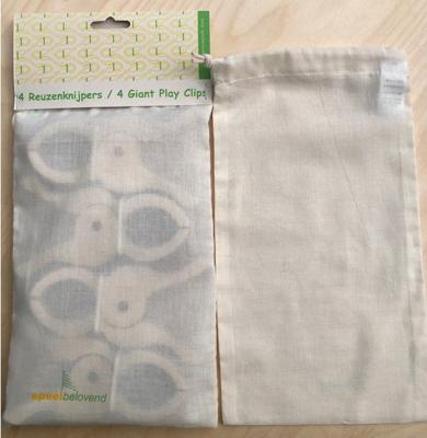 Reuze Speelknijpers in textiel opbergzakje 4 stuks van Speelbelovend