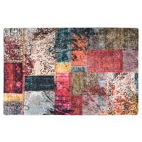 VidaXL Vloerkleed wasbaar anti-slip patchwork 80x150 cm meerkleurig