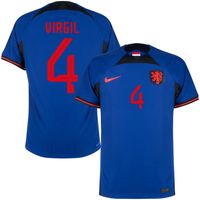 Nederlands Elftal Dri Fit ADV Shirt Uit 2022-2023 + Virgil 4