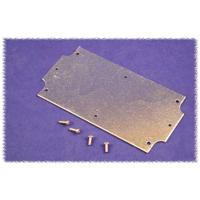 Hammond Electronics 1555CFPL Montageplaat (l x b x h) 108 x 52 x 1.6 mm Plaatstaal Natuur 1 stuk(s) - thumbnail