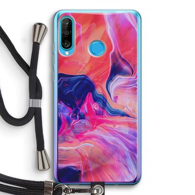 Earth And Ocean: Huawei P30 Lite Transparant Hoesje met koord