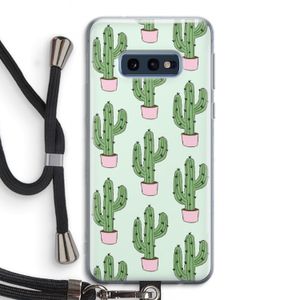 Cactus Lover: Samsung Galaxy S10e Transparant Hoesje met koord