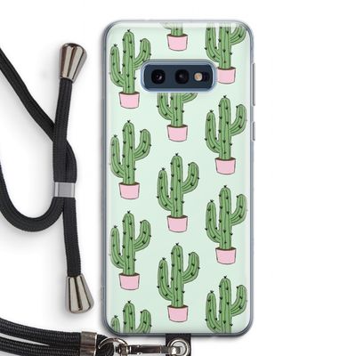 Cactus Lover: Samsung Galaxy S10e Transparant Hoesje met koord