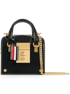 Thom Browne mini sac à main Mrs Thom à bride portée épaule en chaîne - Noir