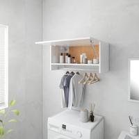 Kledingkast 70x32,5x35 cm spaanplaat hoogglans wit