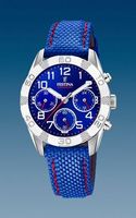 Horlogeband Festina F20346-2 Leder/Textiel Blauw 18mm - thumbnail