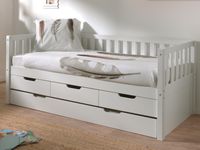 Kajuitbed FREDDY DELUXE 90x200 cm wit met bedlade - thumbnail