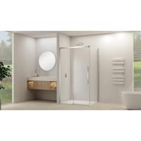 Van Rijn Products ST09 Schuifdeur tbv hoekcabine - 160x200cm - helder glas - soft-close - RVS Geborsteld ST09350160HEBN Van Rijn Products ST09 Schuifdeur tbv hoekcabine - 160x200cm - helder glas - soft-close - RVS Geborsteld ST09350160HEBN