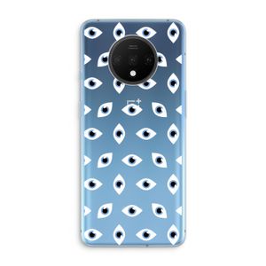 Eyes pattern: OnePlus 7T Transparant Hoesje